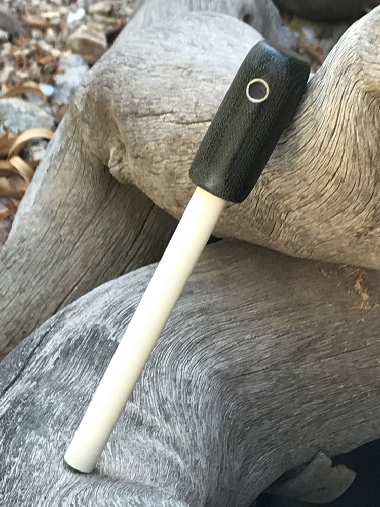 Black Micarta 3/8" Ceramic Field Sharpener