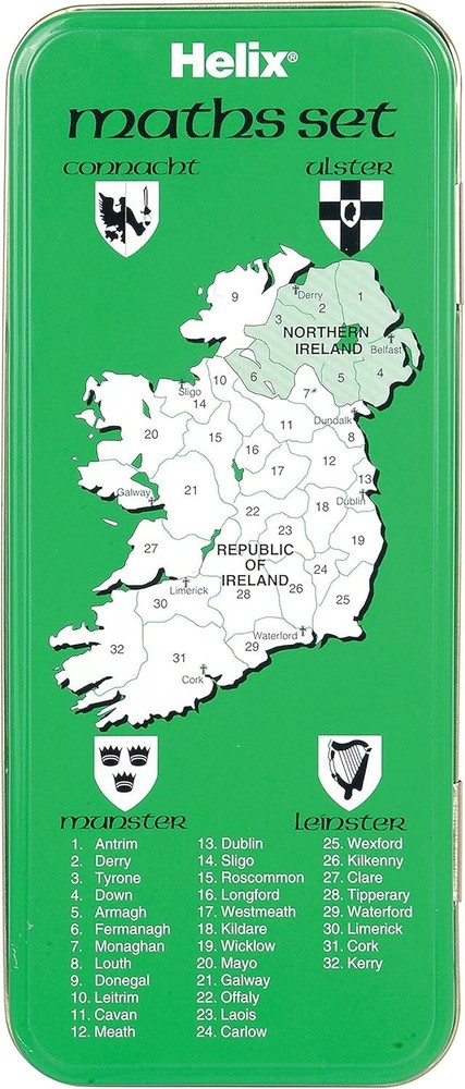 Helix Irish Tin Maths / Geometry Set