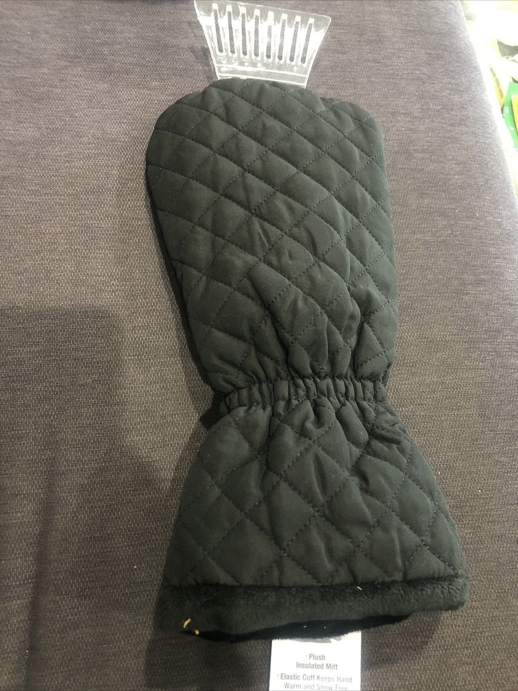 Mark Feldstein Deluxe Windshield Ice Scraper Mitt, Insulated - Black - One Size