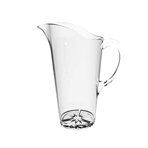 Thunder Group PLTHWP020C 2 Liter Starburst Pattern Water Pitcher - Clear
