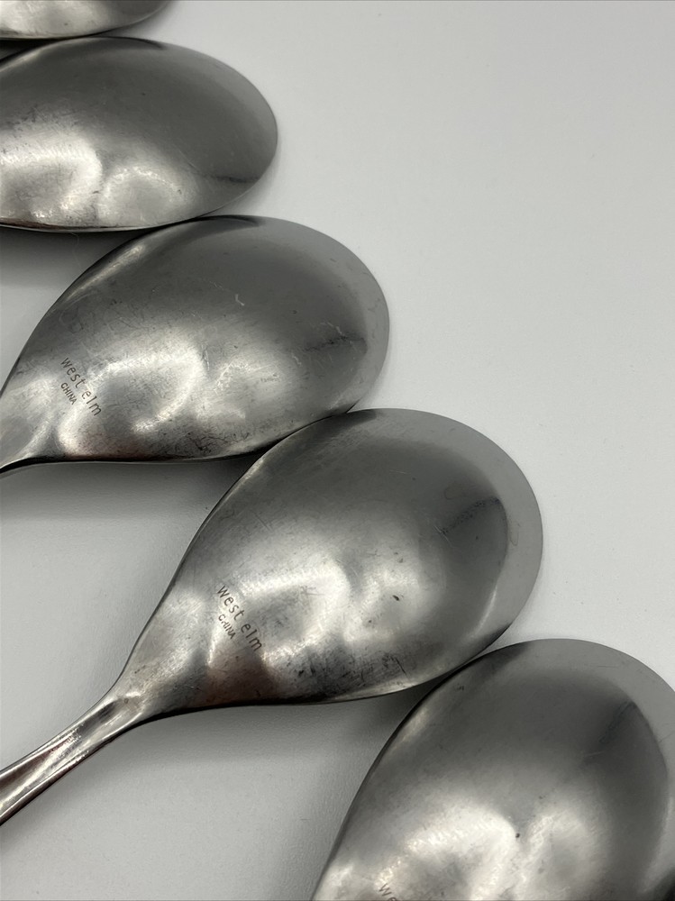 13 West Elm Stainless Satin Flatware Teaspoon & Tablespoon & Serving Silverware