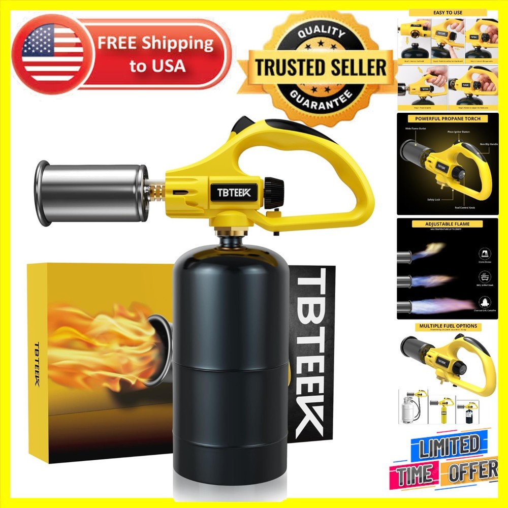 Powerful Culinary Torch with Ergonomic Handle - Ideal for Searing & Grilling