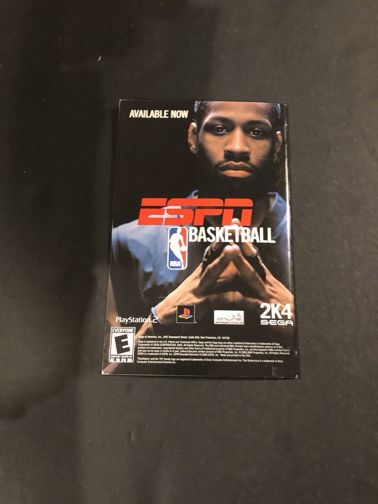ESPN baseball 2004 ps2 Manual only