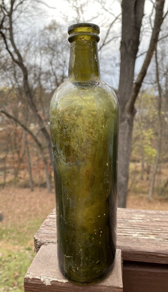 Large Green Scotch Whiskey Flask