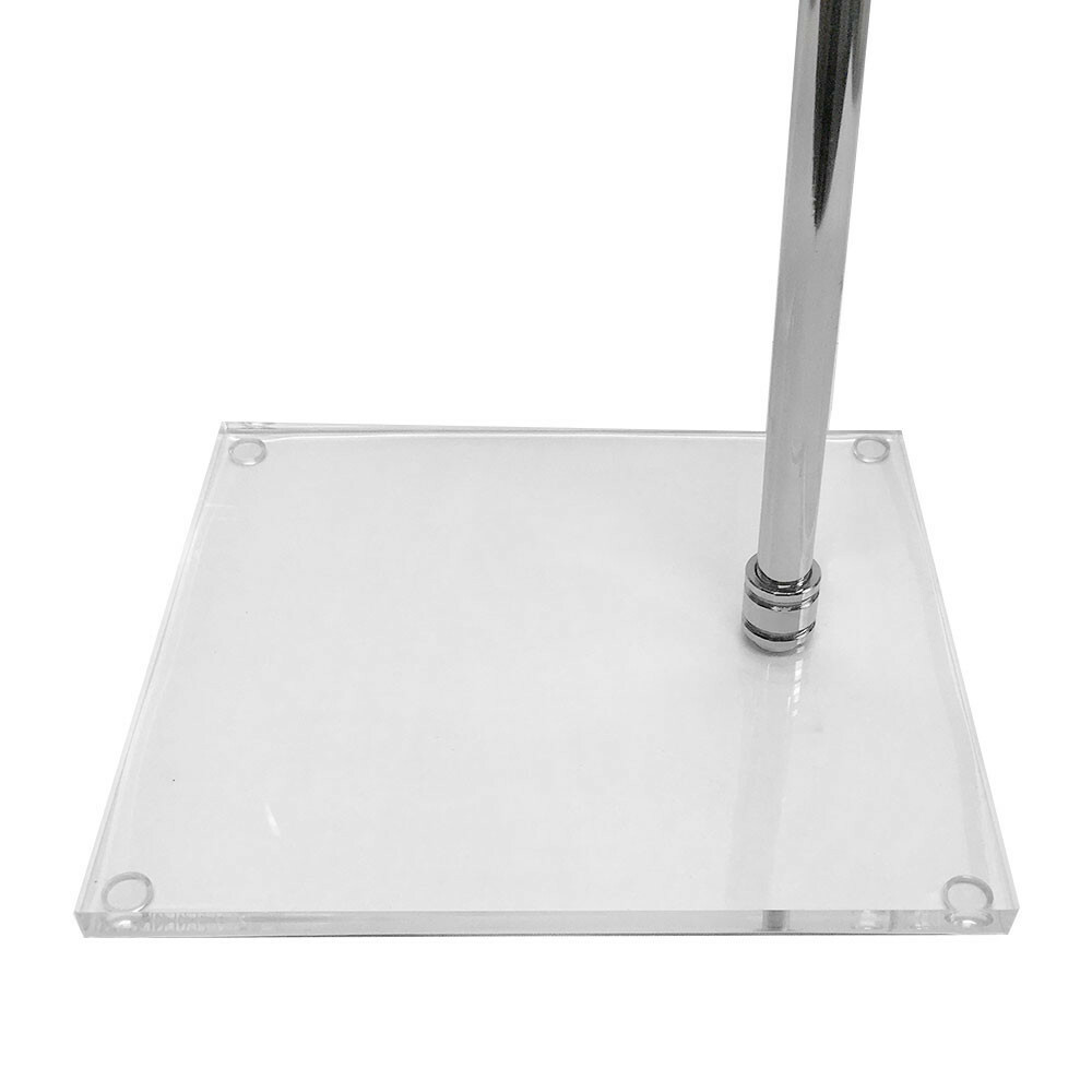 42" Adjustable Single Hook Handbag Display Stand Clear Acrylic Base