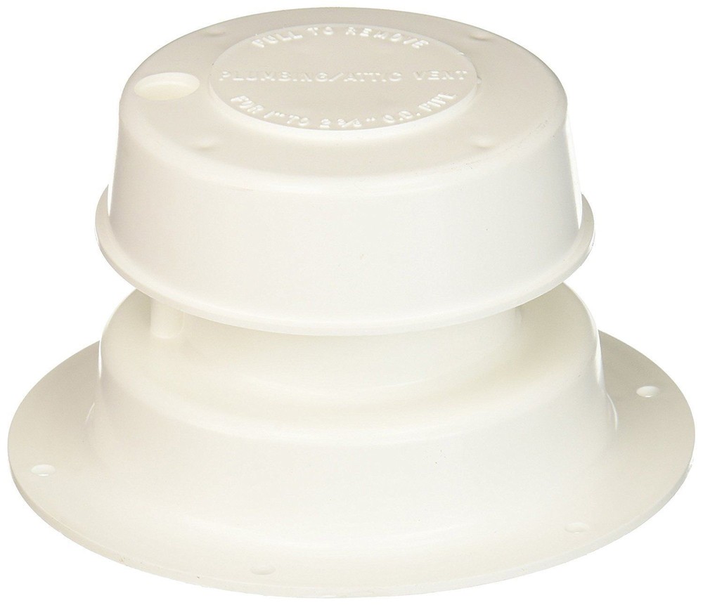 RV White Plumbing Roof Vent Cap with Removable Top