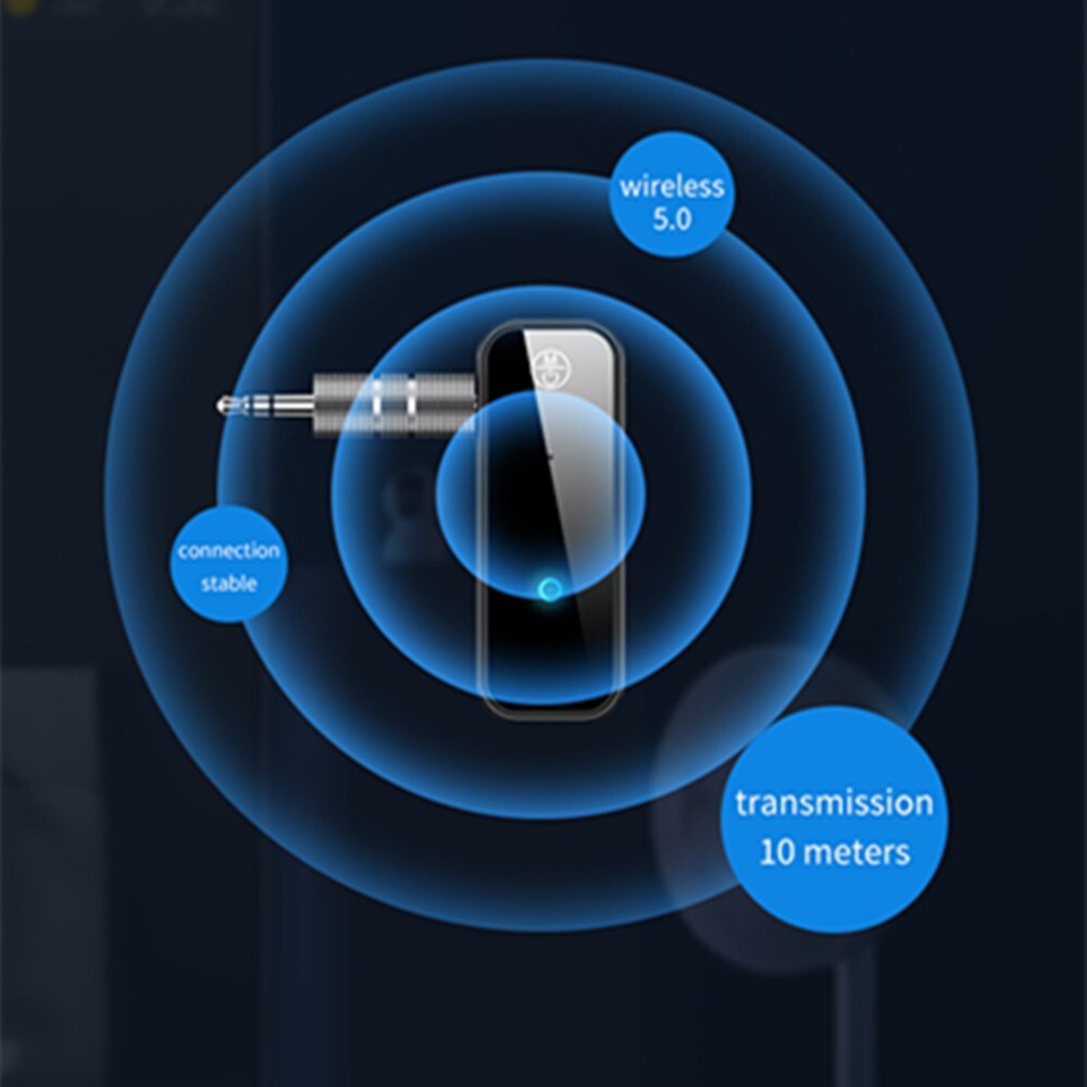 Car Bluetooth 5.0 Transmitter Receiver Wireless Adapter USB Audio 3.5mm Jack Aux