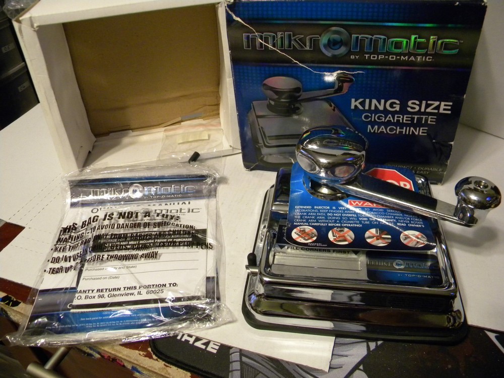 Top-O-Matic Mikromatic King Size Cigarette Machine Compact Durable Fast & Easy