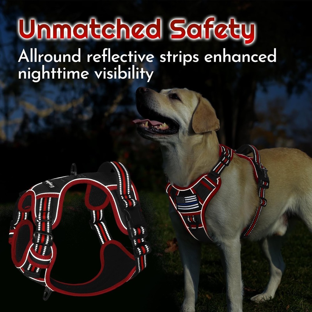 Dog Harness Small Sized, Easy Wearing with 3 Buckles, Adjustable No Pull Pet ...