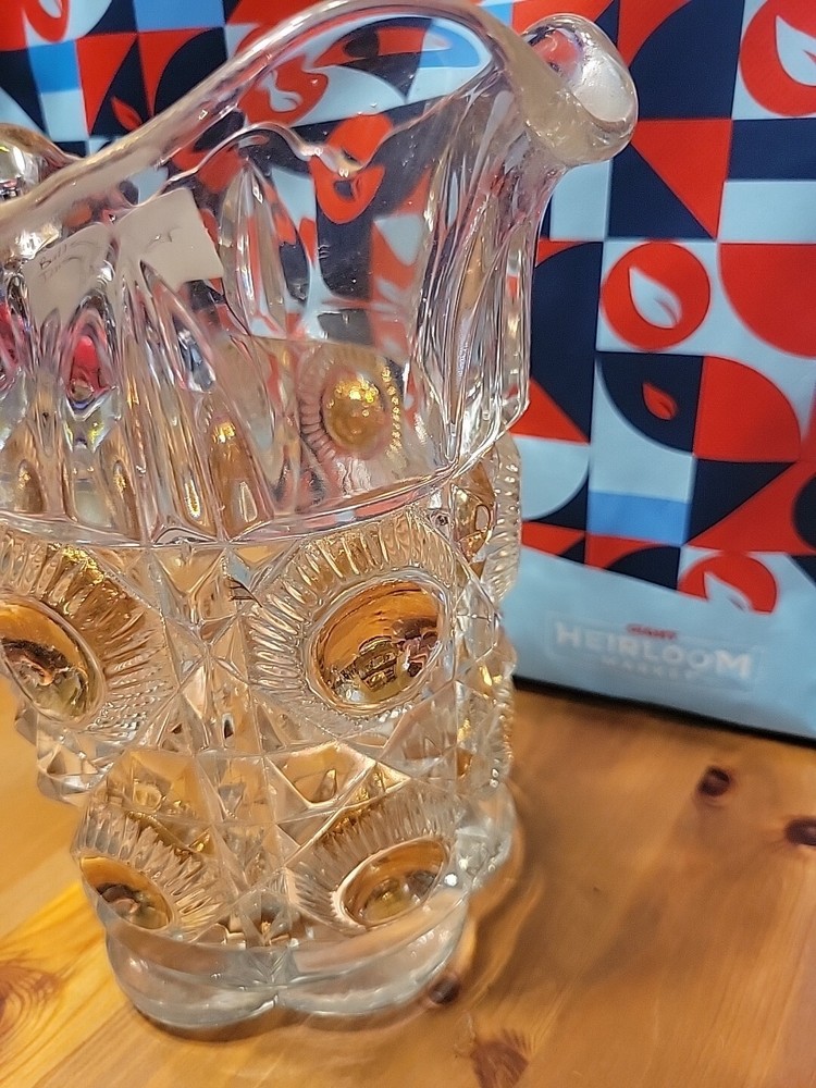 Edwardian Bulls Eye and Daisy Pattern Pitcher