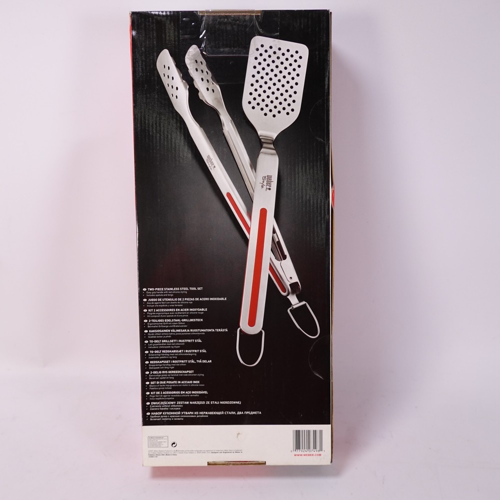 Weber Style 2 pc Stainless Steel Tool Set New