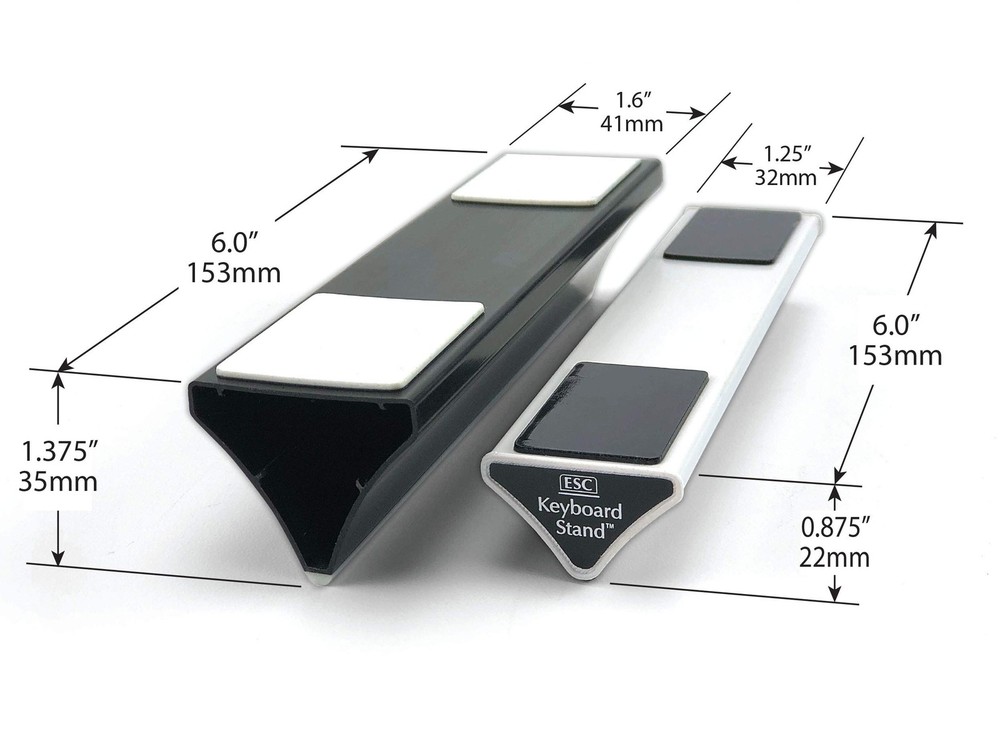 ESC Keyboard Stand 2 Sizes Fixed Tilt Ergonomic Riser for Compact & Full Keyb...