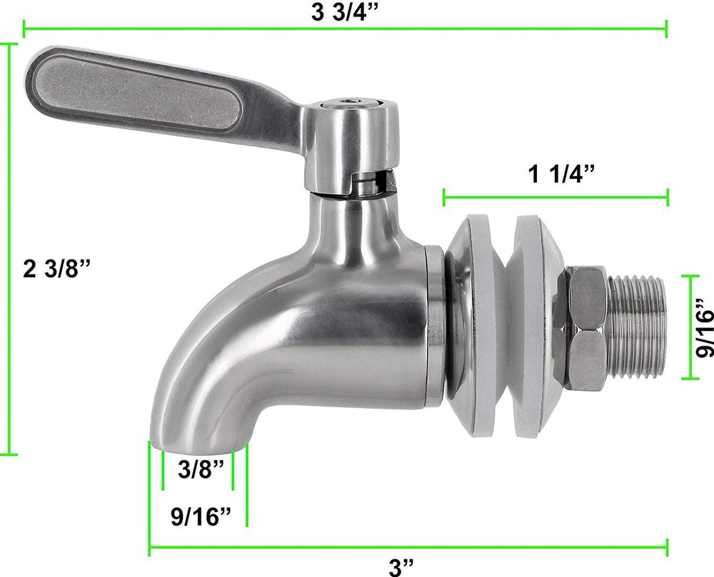 Estilo Stainless Steel Beverage Dispenser Replacement 2 Pack,