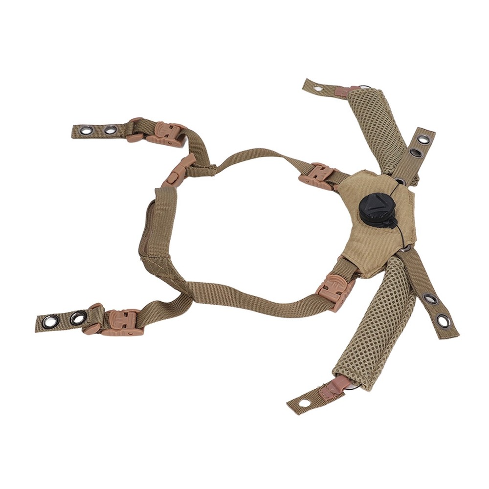(Tan)Adjustable Dial Suspension System Chin Strap For Fast MICH Helmet WP New