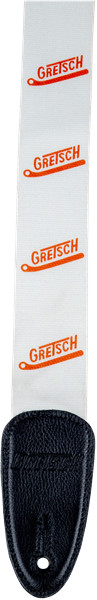 Gretsch Vibrato Arm Pattern Guitar Strap White and Orange
