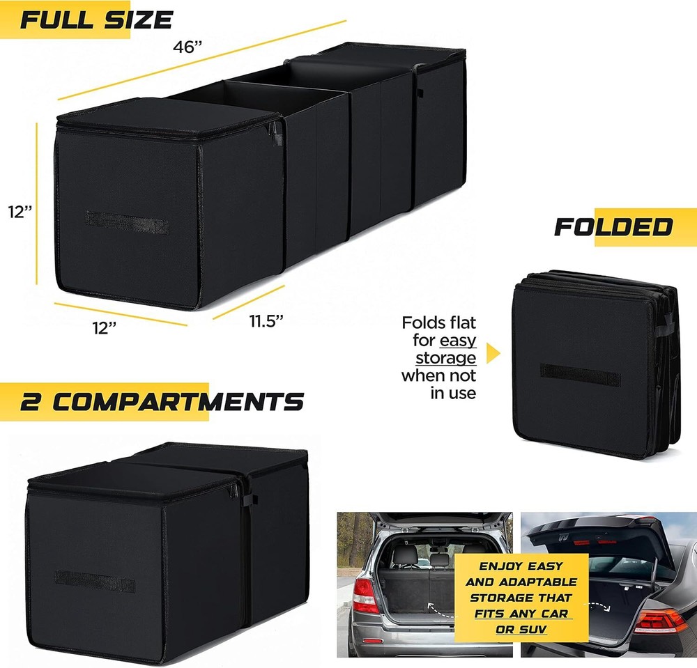 Car Trunk Organizer Interior Accessory Seat Storage 4 Pocket Box Bag Insulate