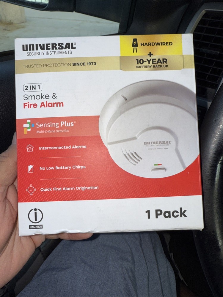 Universal Security Instruments Combination Alarm Smoke & Fire