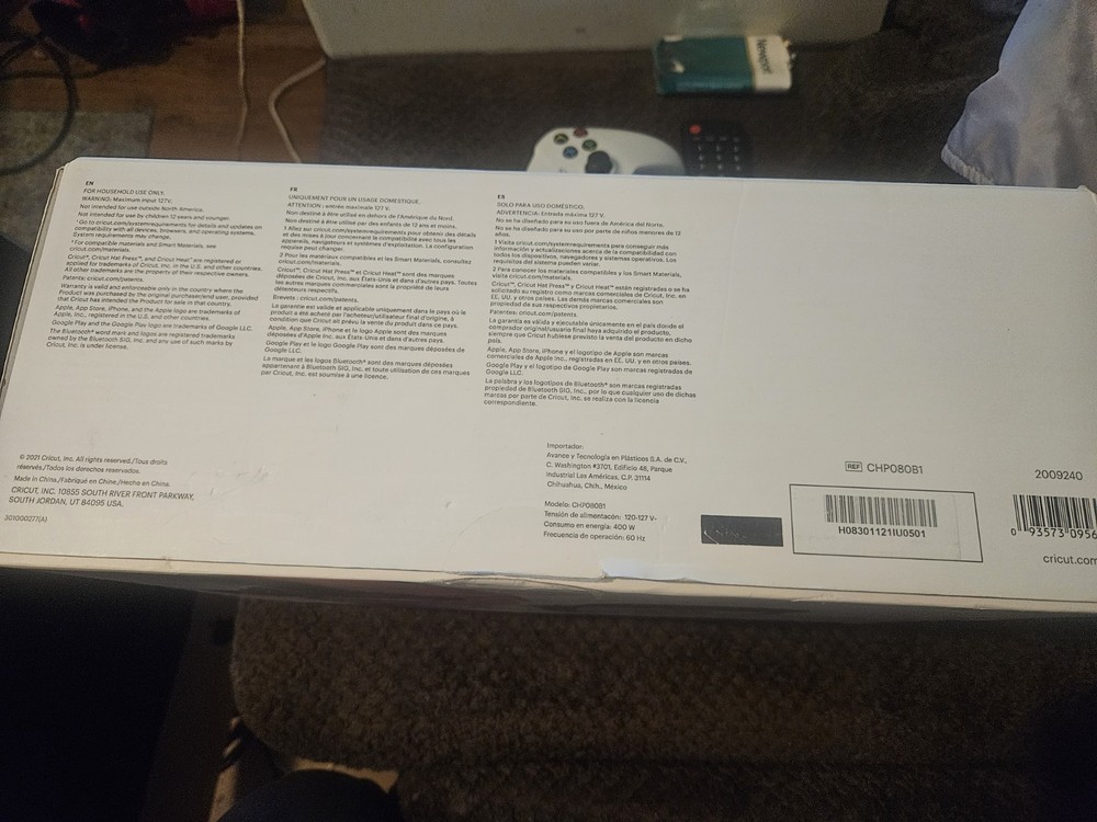 New Cricut Hat Press Smart Heat Press CHP080B1