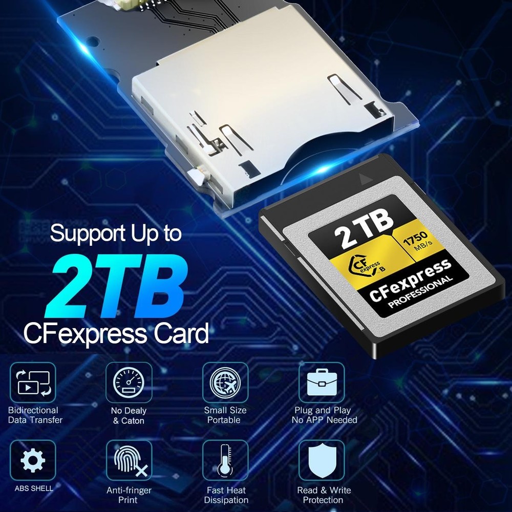 CFexpress Type B Card Reader USB3.1 Gen 2 Type C Card Reader CFexpress Memory a