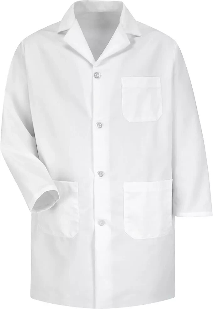Red Kap Men's Staff Coat, White