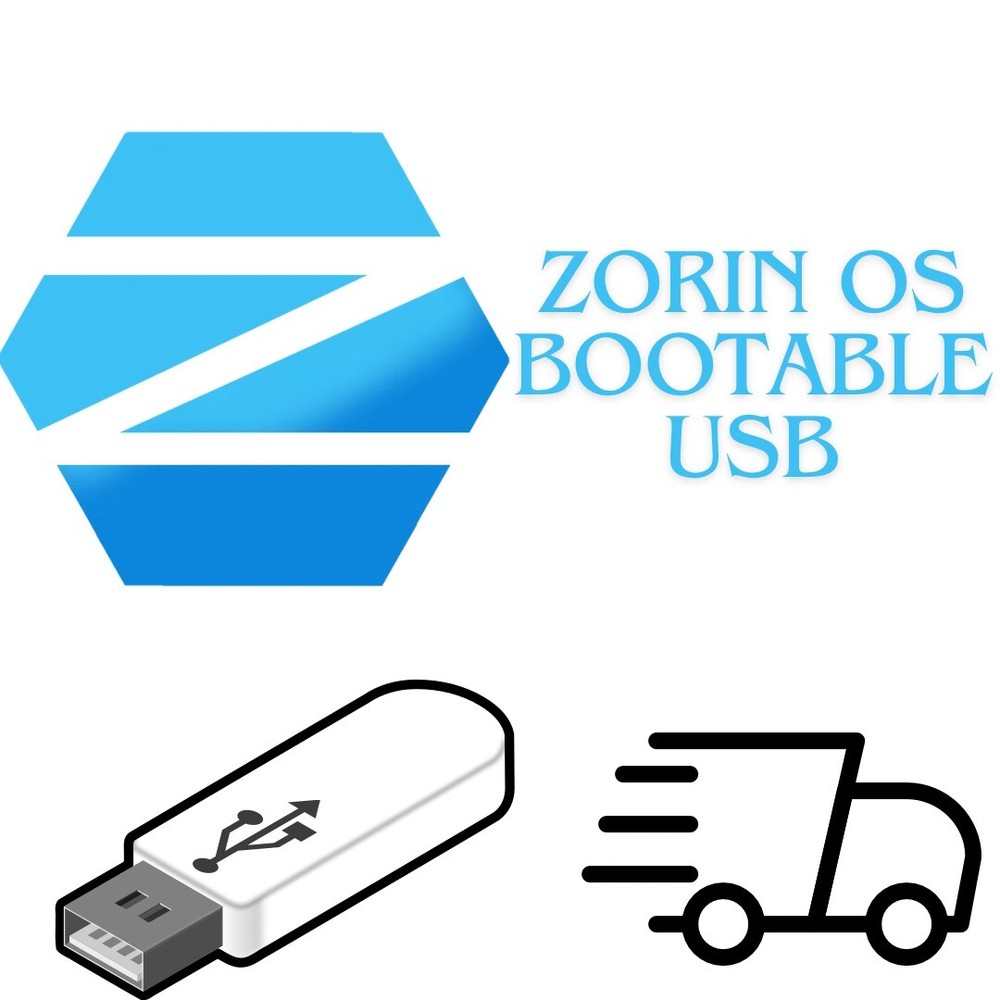 Zorin OS 18 CORE 64bit USB Linux Bootable FLASH DRIVE Live or Install Zorin