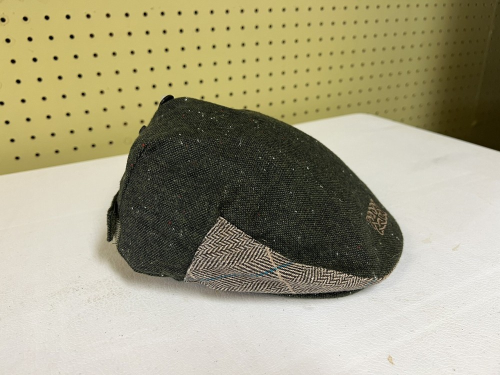 Patrick Francis Patchwork Flat Cap Multi-Tweed Wool Youth Boys Large NWT