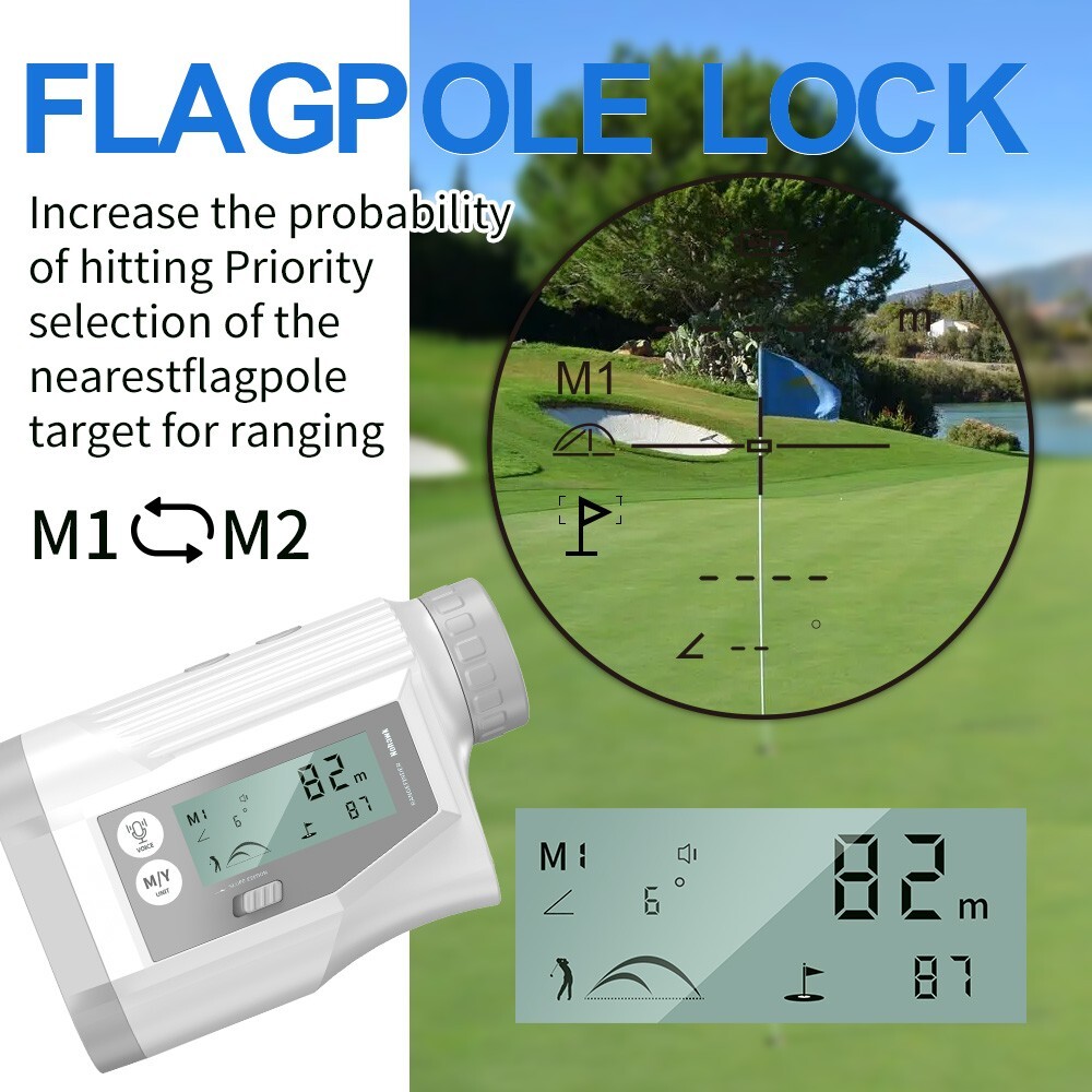 Golf Rangefinder with Slope, screen, Pin Lock Vibration