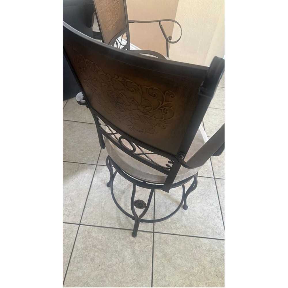 Two Counter Height Metal Bar Stools