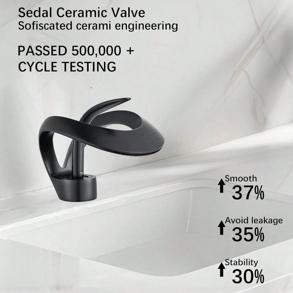 Heart Shaped Bathroom Sink Faucet Hot Cold