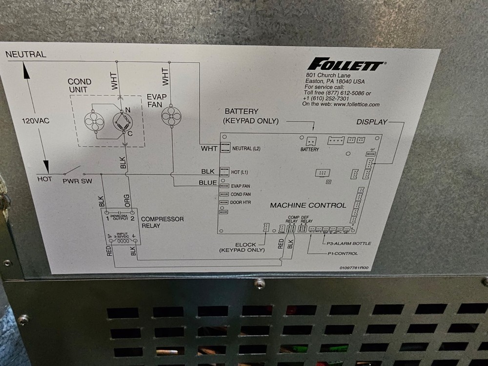 2017 Follet Performance Plus REF 4P-KP-00 Refigerator