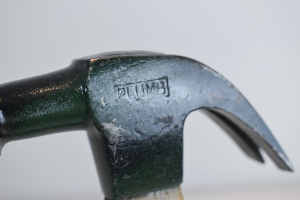 Plumb Tools 20 oz Claw Hammer Wooden Handle Vintage