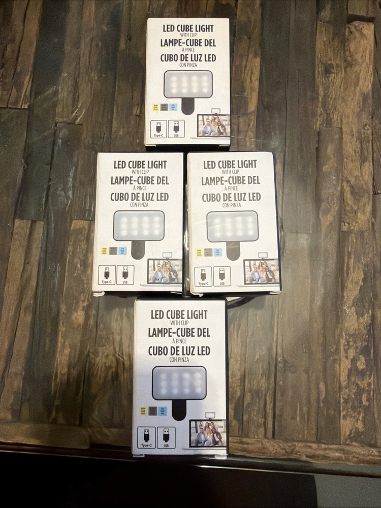 LED Cube Light Phone Computer Selfie Light NEW Black