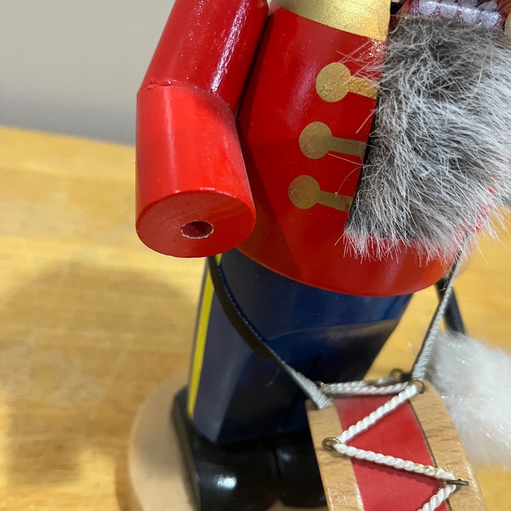 Steinbach Nutcracker Drummer Soldier Handmade Germany Vtg Red Wood Missing Hand