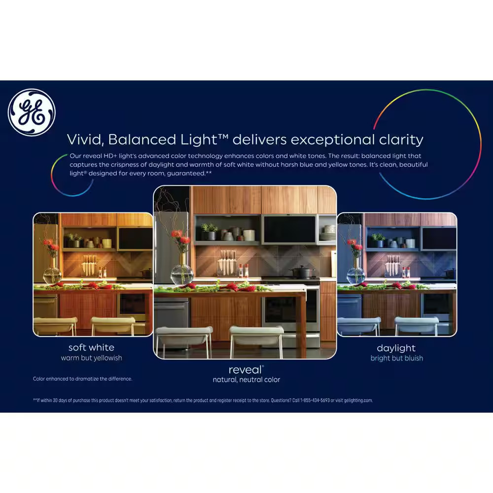 Reveal LED 60W Frosted A19 (8-Pack)