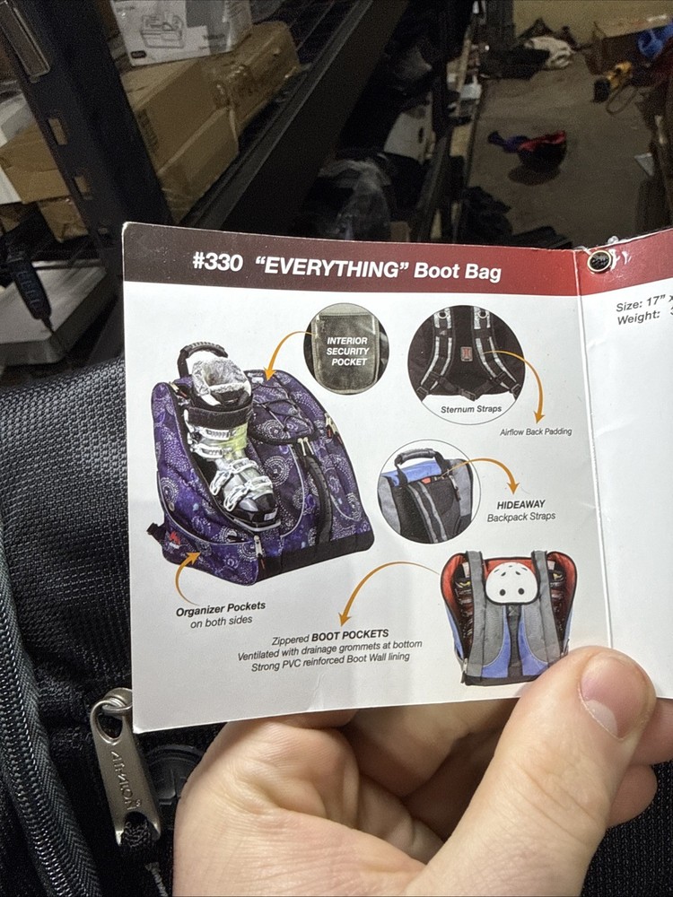 ATHALON EVERYTHING SKI BOOT BAG & BACKPACK - BLACK / GREY