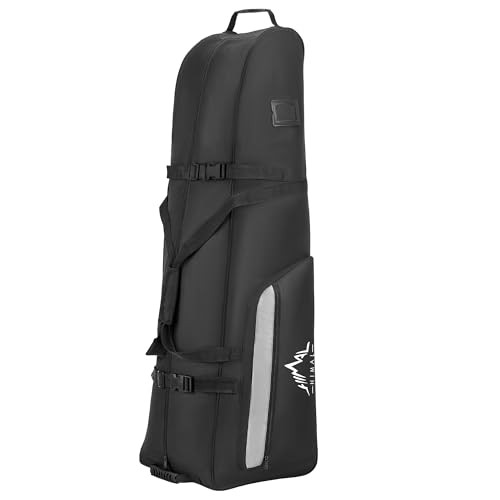 Soft-Sided Golf Travel Bag with Wheels - Heavy Duty 600D Polyester Basic-Black