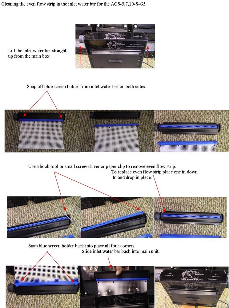 Algae Clean Scrubber Hang on Sump ACS-5-S-G5 with NEW Algae Flex Screen.