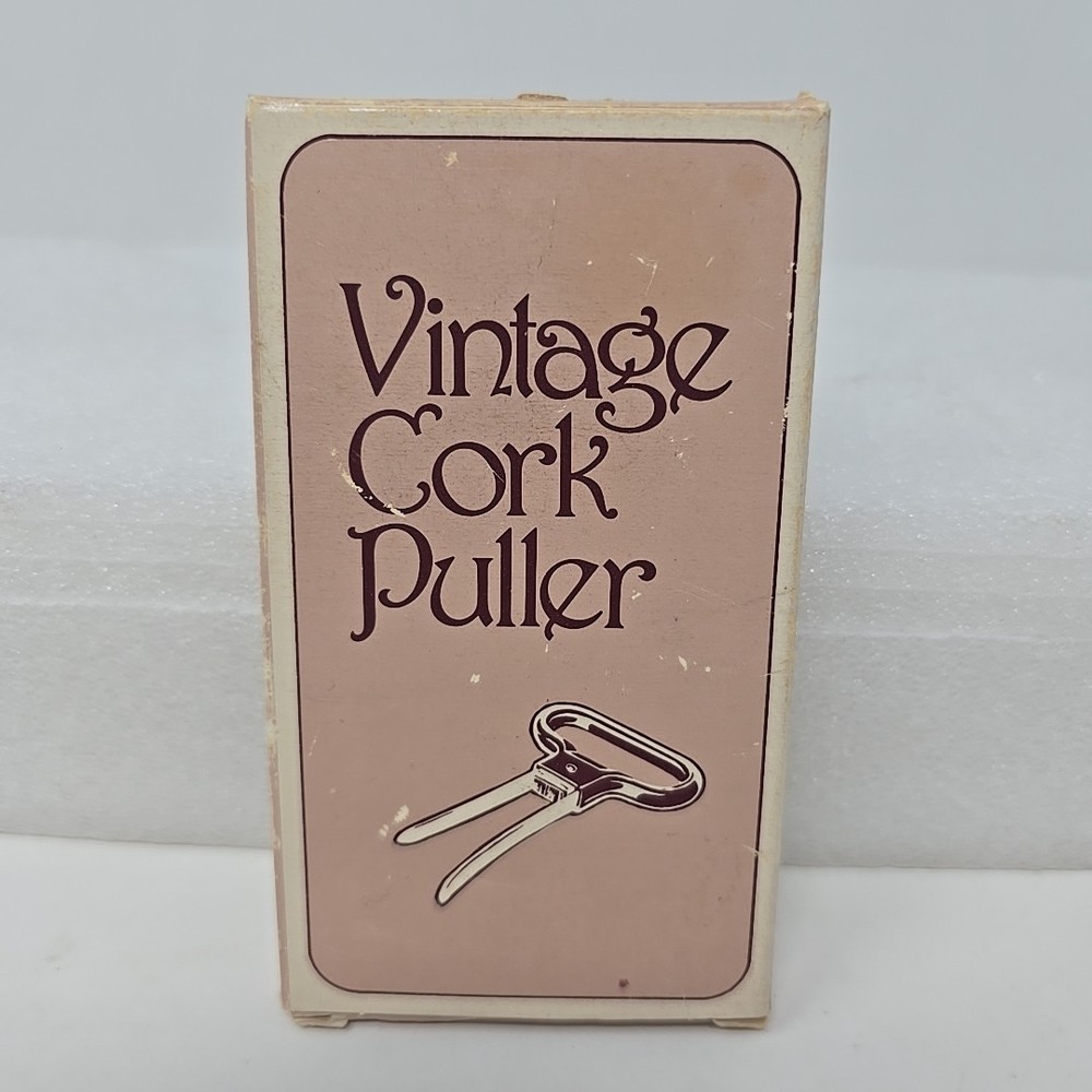 VINTAGE CORK PULLER WITH ORIGINAL BOX Two Prong Cork Puller