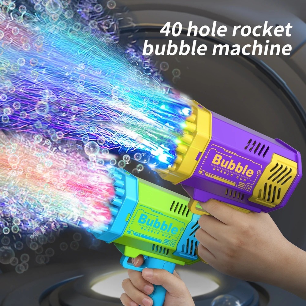 40 Hole Bubble Machine Fully Automatic Bubble Blowing Light Outdoor Bubble Machi