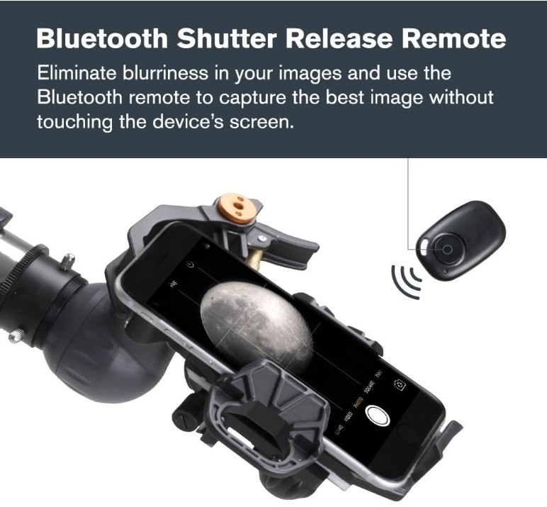 Celestron NexYZ DX Universal Smartphone Adapter w/ Bluetooth Remote – 3-Axis