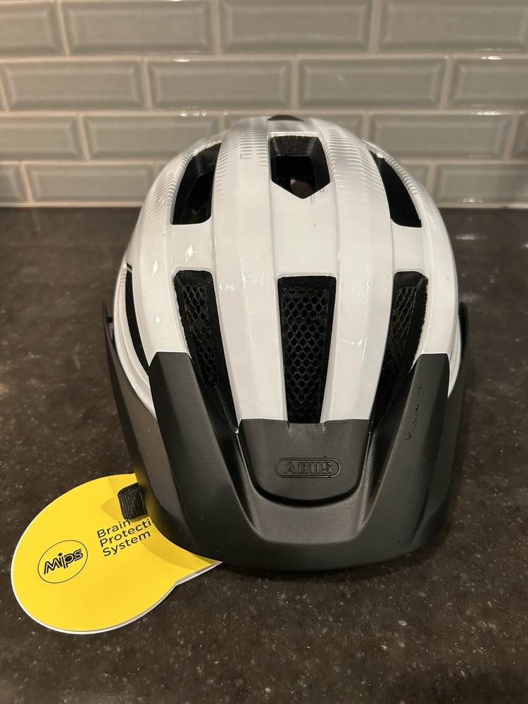 NEW MIPS Mactor Abus White & Silver Brain 🧠 Protection System - Size 51-55 cm