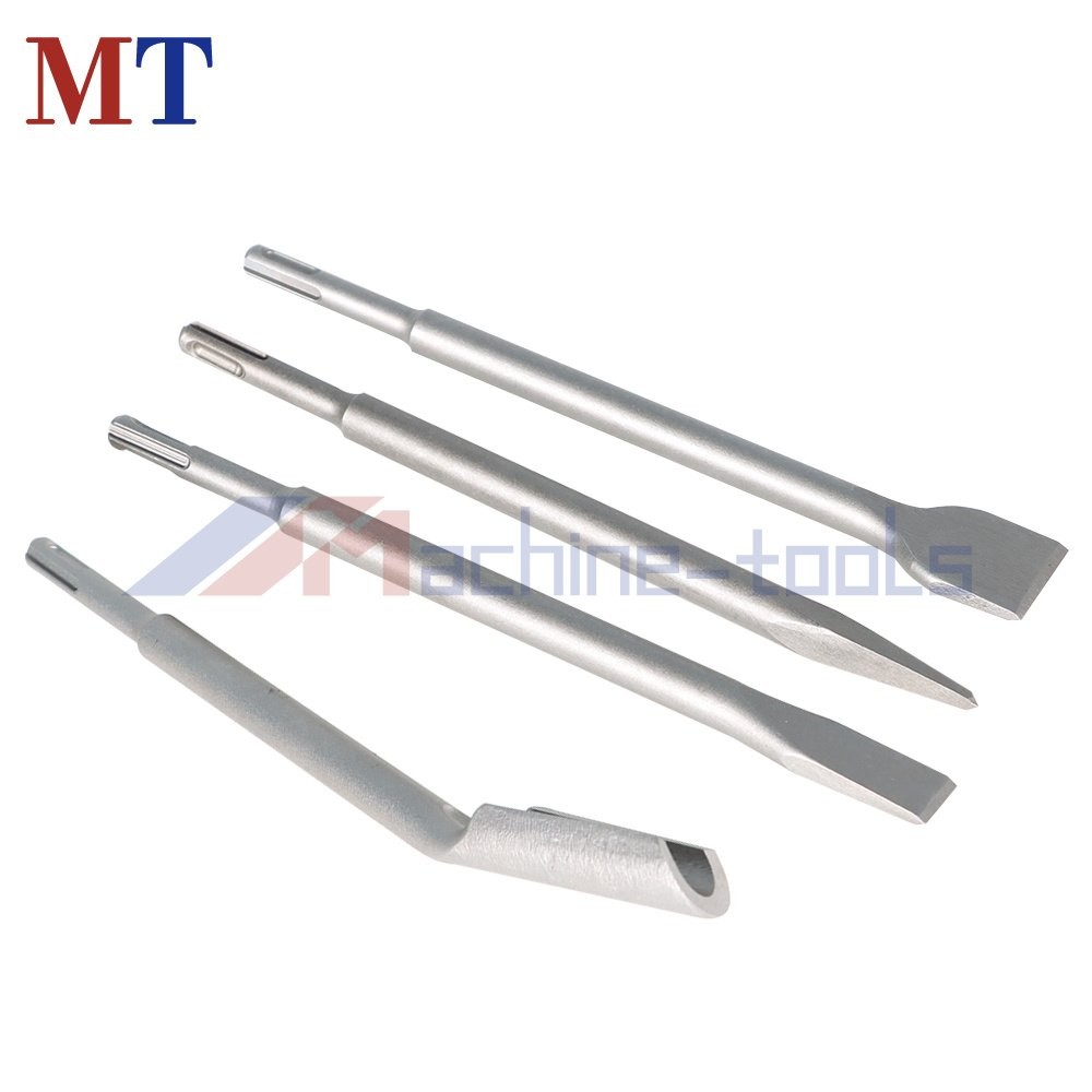 4 Pack Flat Chisel Grooving Chisel & Point Chisel Durable SDS Plus Chisel Bits