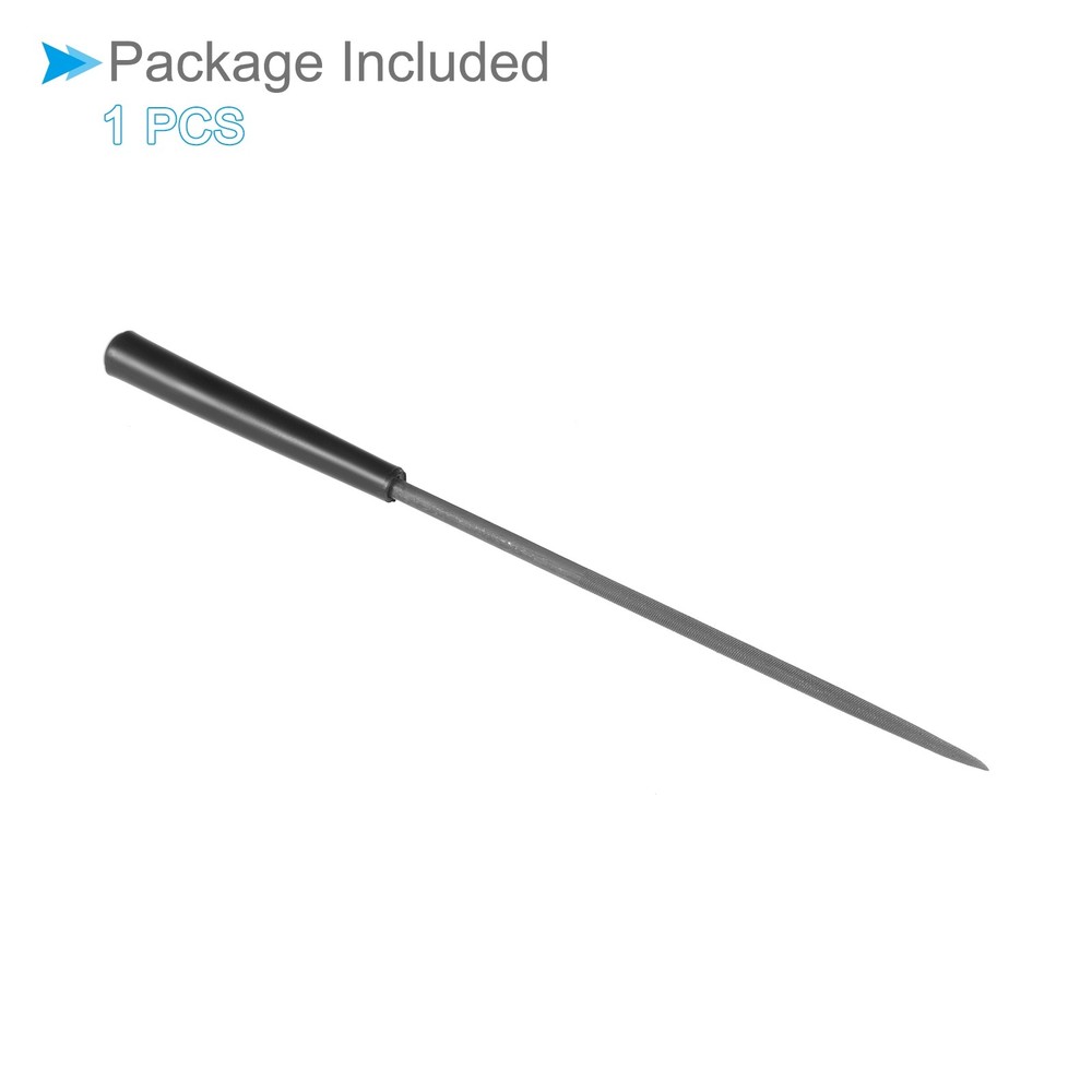 Second Cut Steel Round Needle File with Plastic Handle 4mmx160mm
