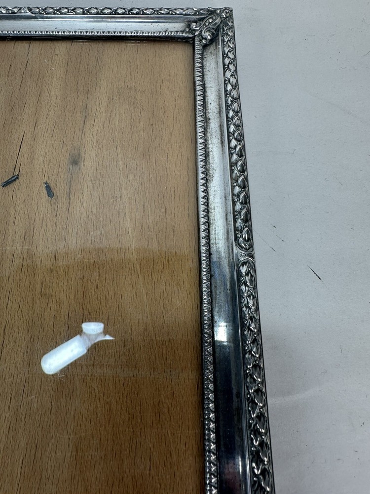 Antique 800 Silver Large Picture Frame