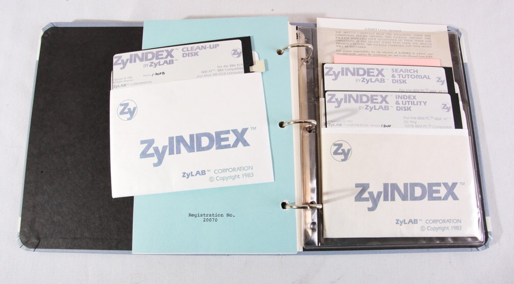 ZyINDEX by ZyLAB, 1983 Indexing Software, RARE