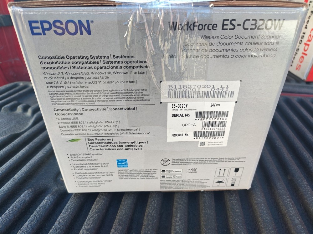 Epson WorkForce ES-C320W Wireless Compact Desktop Document Scanner