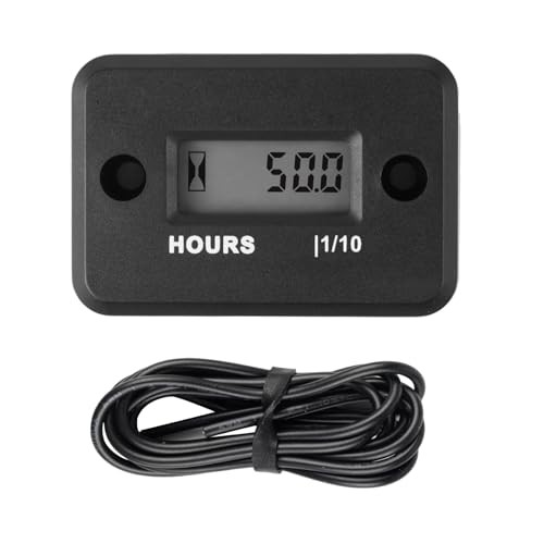 Self Powered Digital/LCD Digital Hour Meter Built-in Battery Waterproof ABS