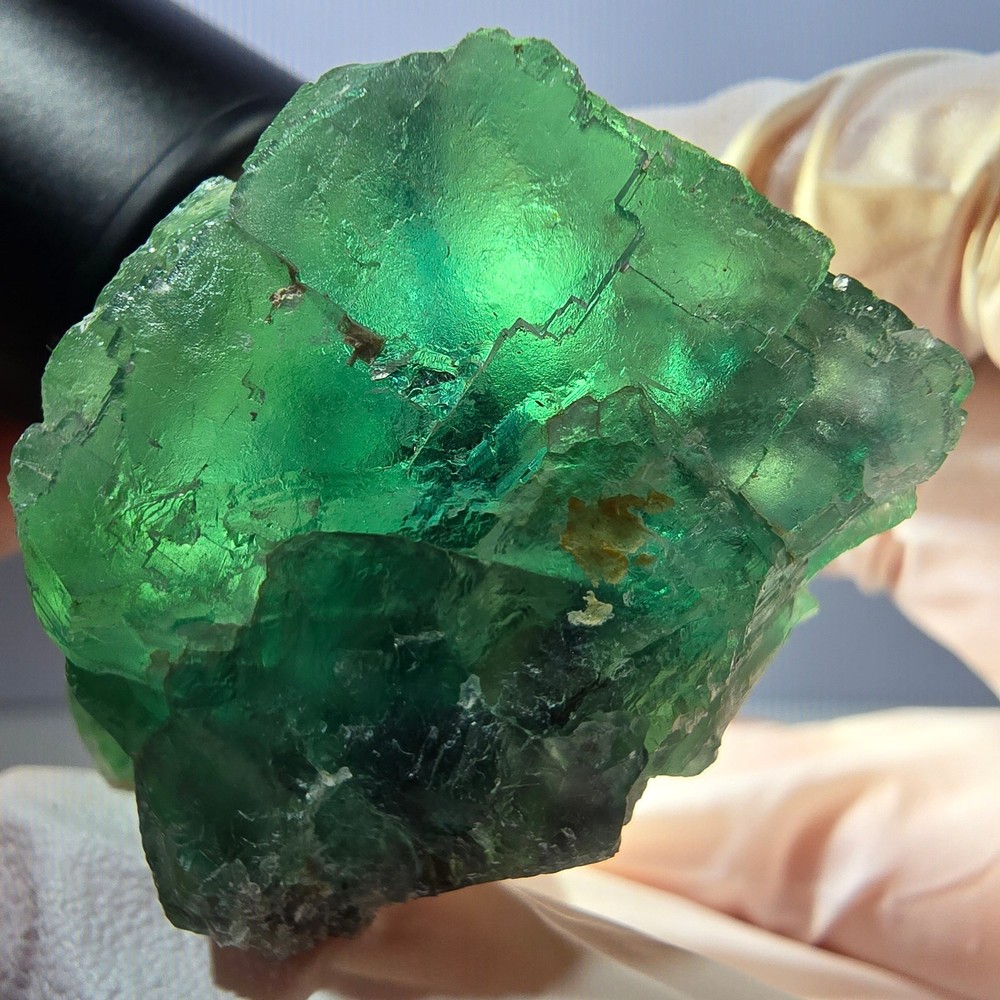 Clear Phantom Fluorite Cube parquetted, green Okorusu, Namibia 38*31*30mm