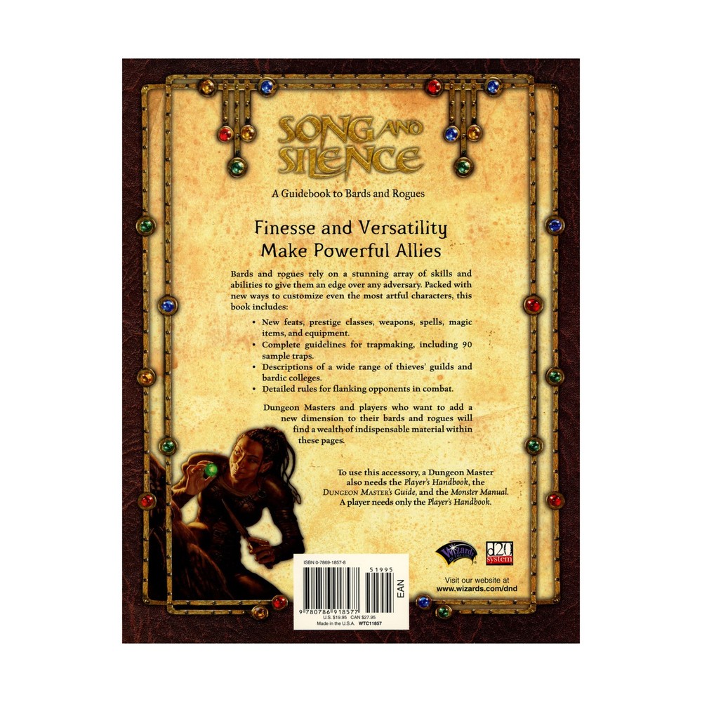 WotC D&D 3rd Ed Song and Silence VG+