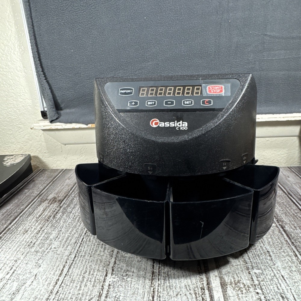 Cassida C100 Electronic Coin Counter/Sorter - Tested & Working